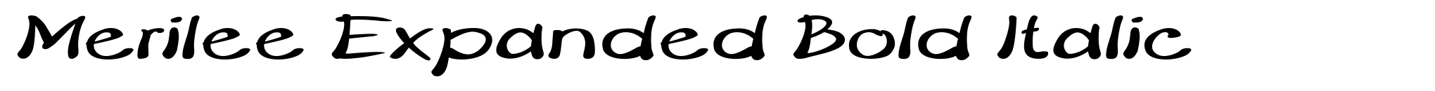 Merilee Expanded Bold Italic image